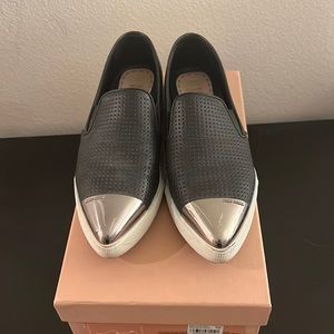 Miu Miu pointed toe perforated sneakers black 36.5
